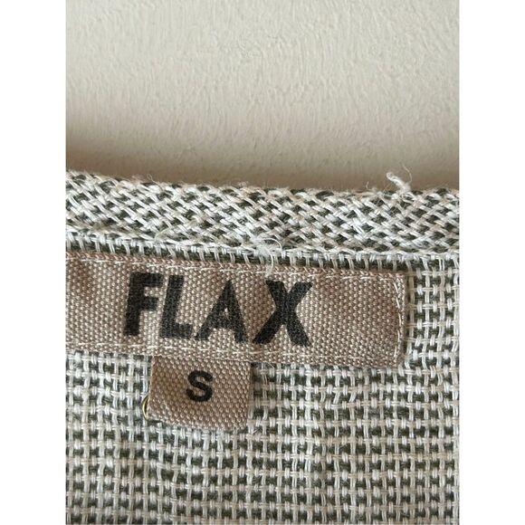 FLAX 100% Linen Blouse oversized S gray Lagenlook boho hippie minimalist quiet l - Picture 3 of 8